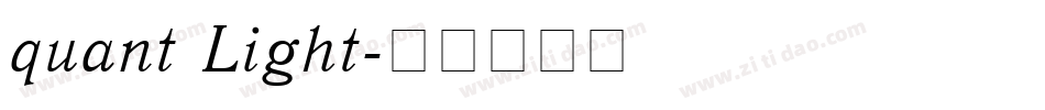 quant Light字体转换